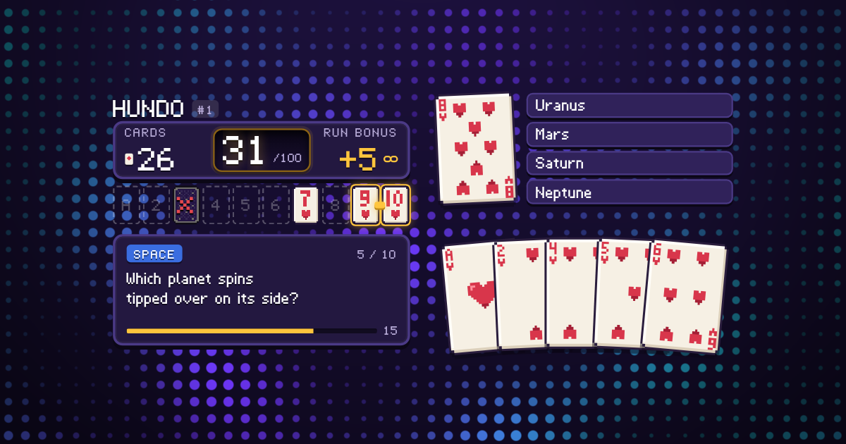 Hunxdo Hundo · a daily trivia card game